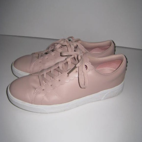 Ted Baker London Shoes - Ted Baker London Tilly's Scolloped Edge Trainer - Size 8.5 - Nude Pink
